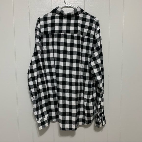 NWOT Men’s VSTR Black & White Button Down Plaid Flannel - Picture 5 of 5